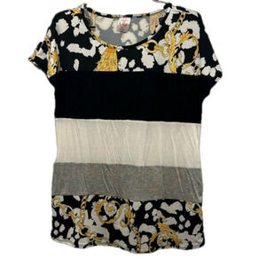 NWOT multi colored panel top